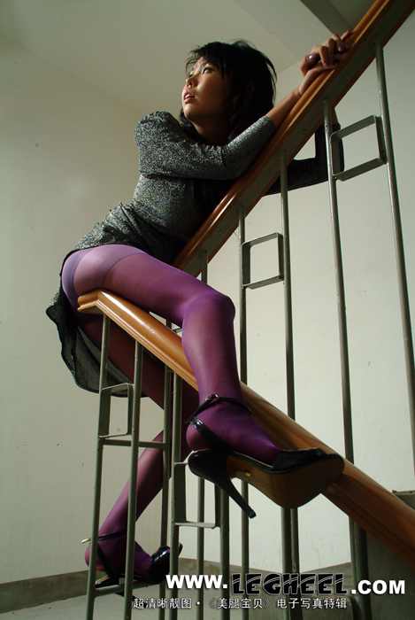 legheel中国腿模网ID.047 YOKO_紫色丝袜