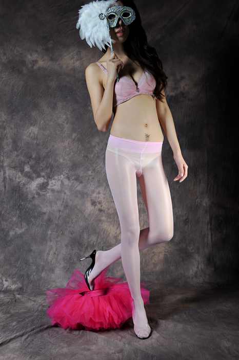 丝间舞NO.421 粉色公主蓬蓬裙，粉色丝袜,全透明高