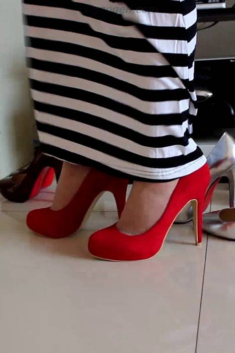 性感红色高跟长裙少妇[细高跟视频]ID0190 Vivian高跟鞋视频88.mp4